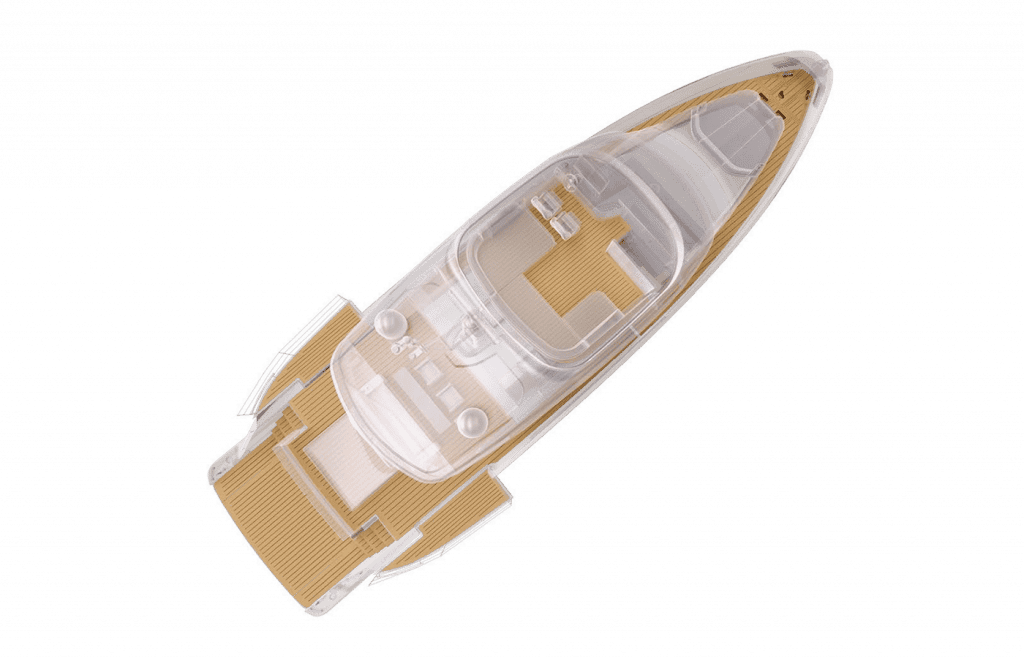 Top view of seadeck 7 whit cork areas