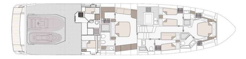 AZIMUT S8 2025MY BF_GA Lower Deck